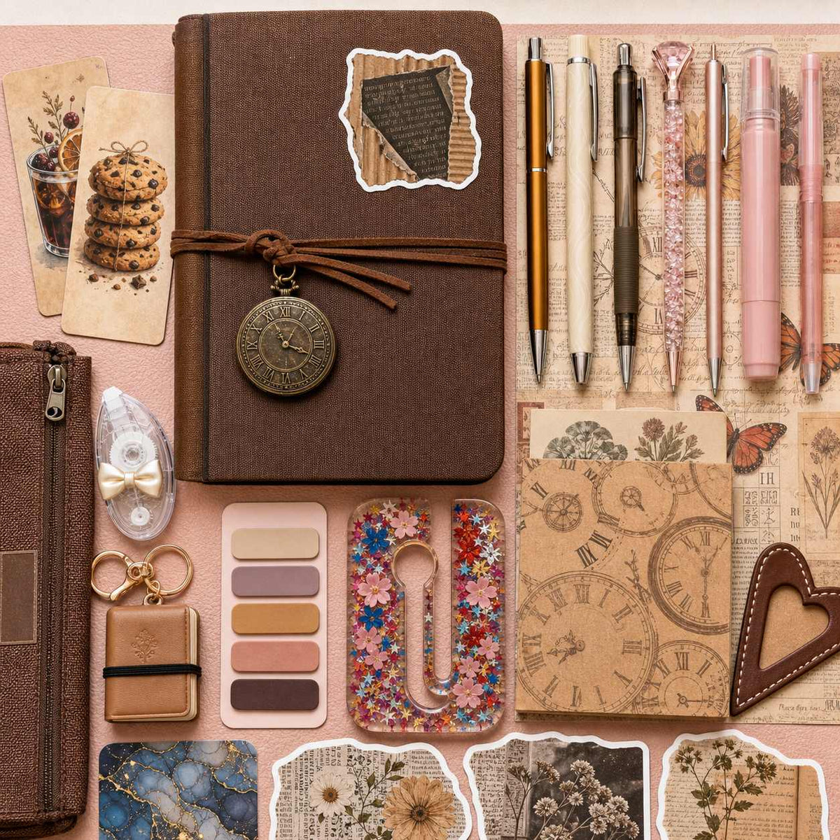 Vintage Brown Bookish Bundle