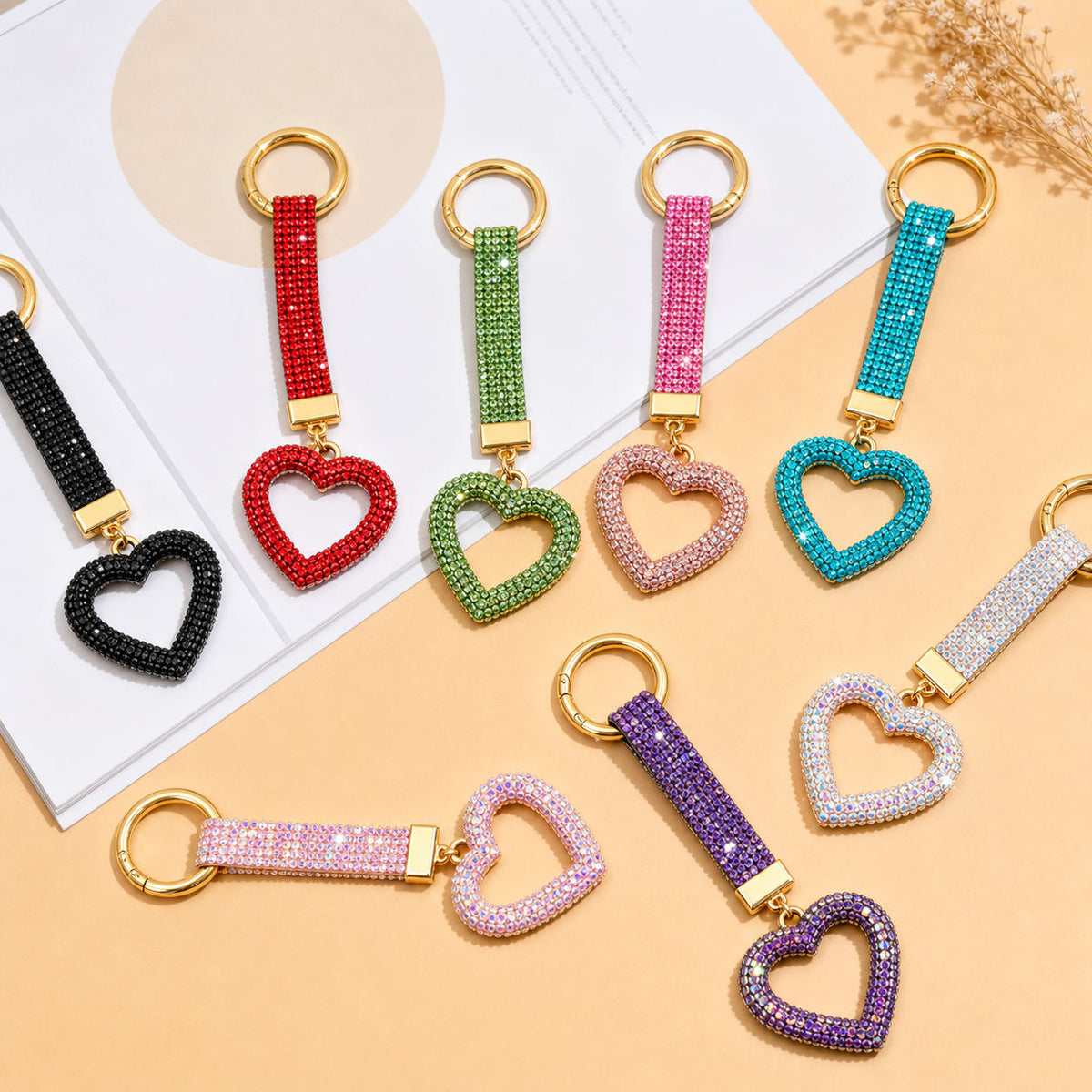 Diamond Heart Keychain