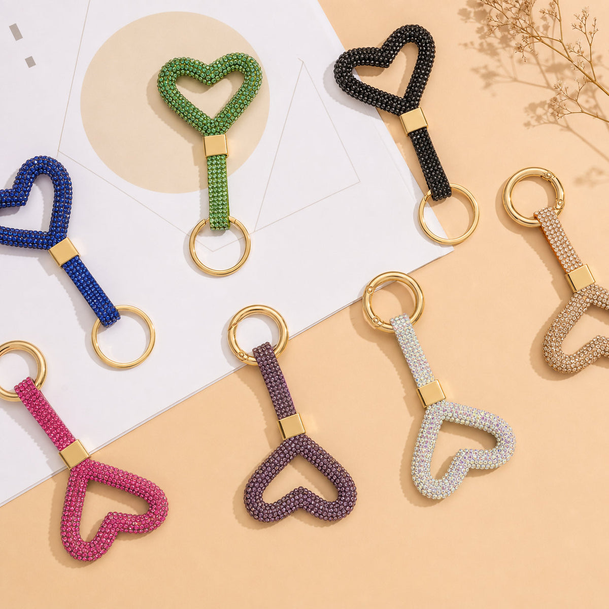 Diamond Heart Keychain