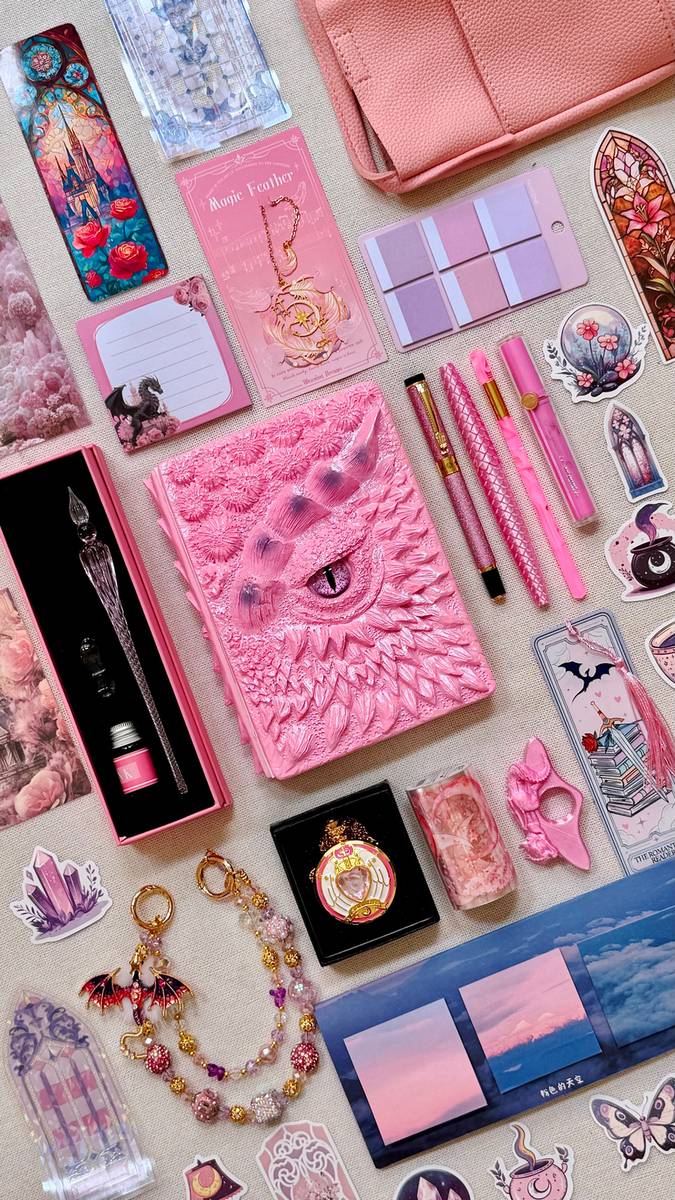 Pink Fantasy Dragon Bookish Bundle