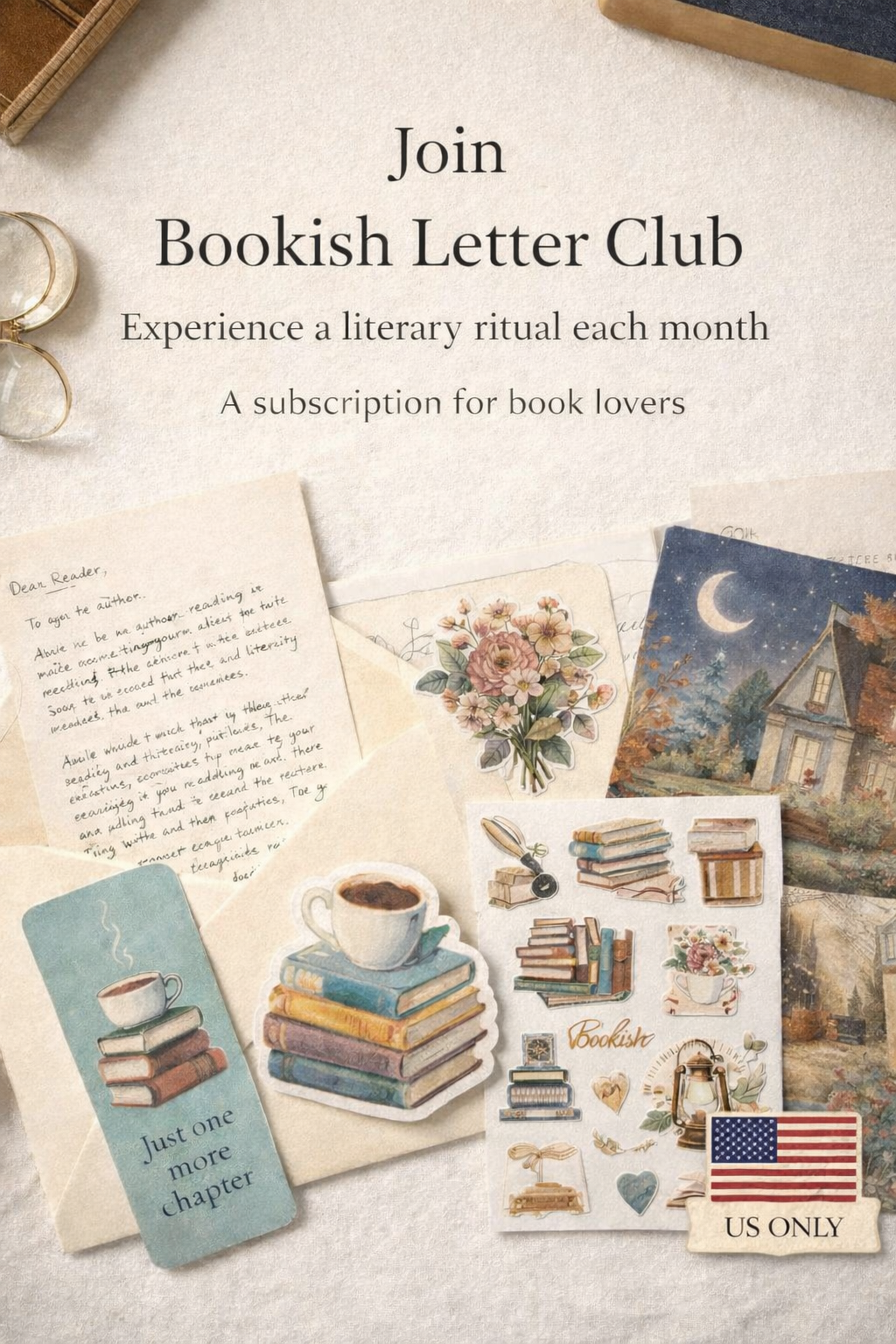 Join Bookish Letter Club US Monthly Subscription