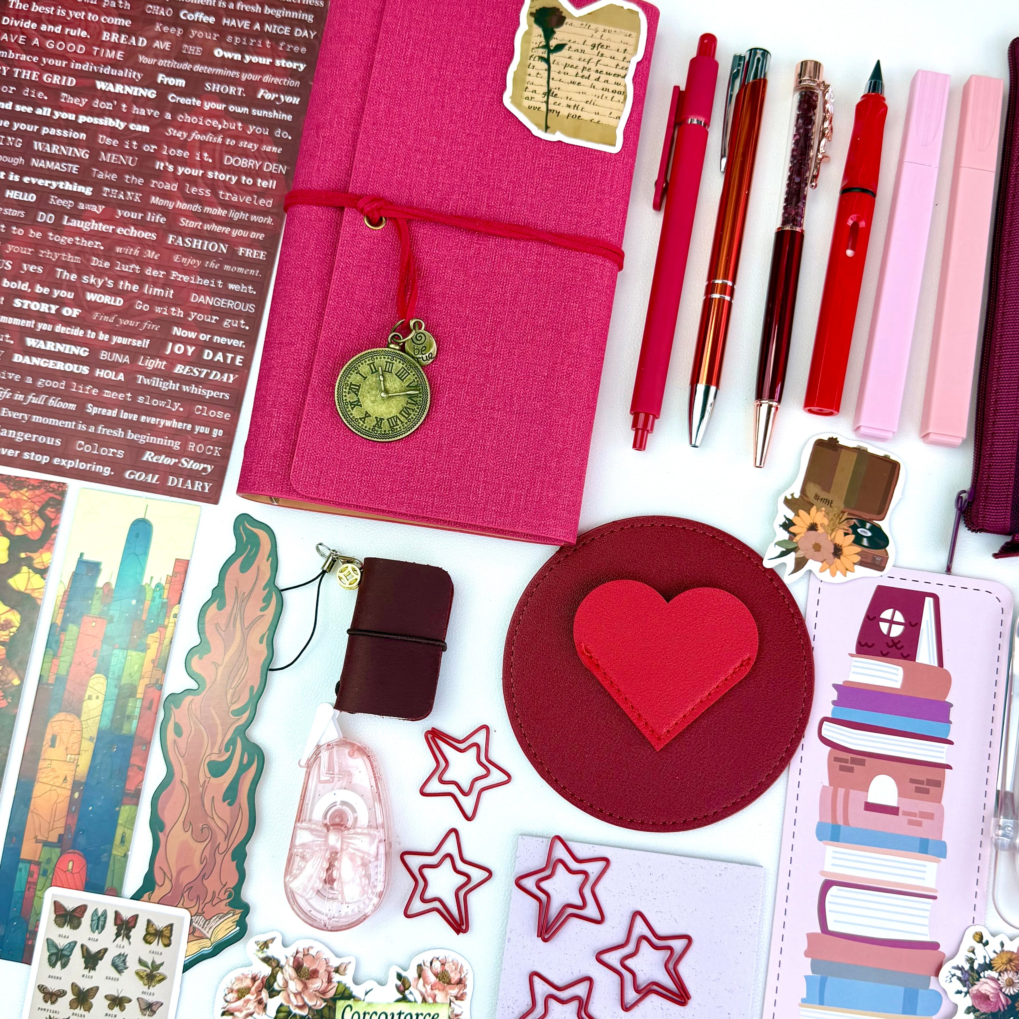 Travel Journal Bookish Bundle RED